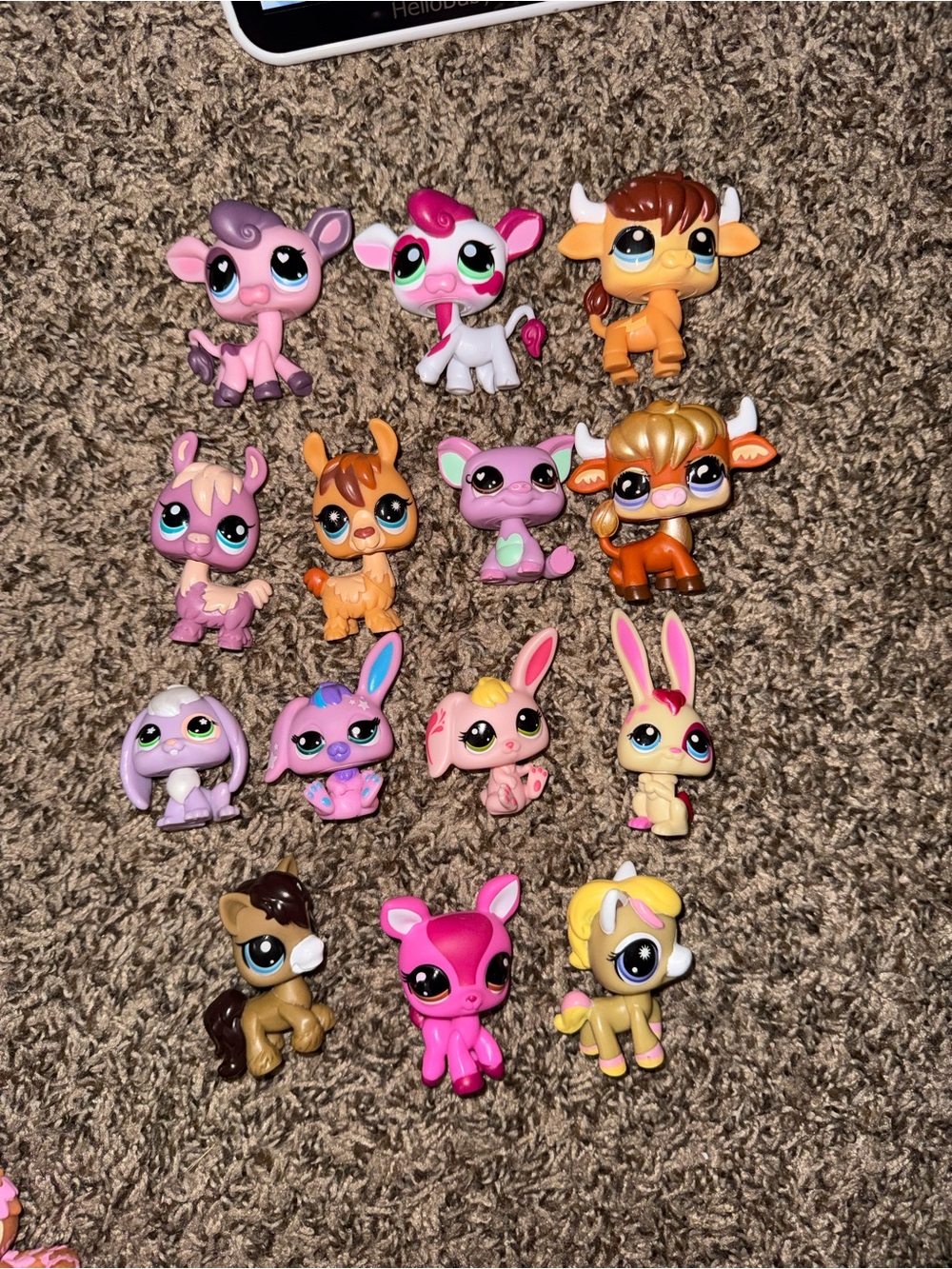 Littlest Pet Shop Mini Figures - Pink, Purple, Orange & Brown Variety Pack
